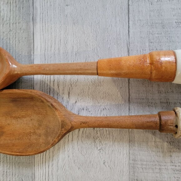 Vintage Delft Dutch Windmill Utensil Set With Ceramic Holder - Picture 4 of 16